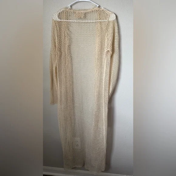 Moon River Open-knit Fringe Duster Cardigan Women’s S Western Bohemian Crochet - Picture 5 of 5